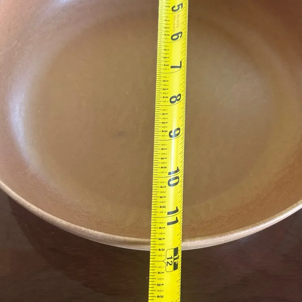 Vintage Fillinger’s Pressed Agatized Wood Salad Bowl 11.5” Sheboygan Wisconsin